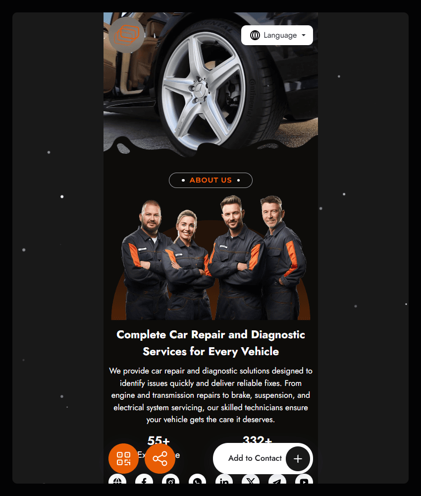 Car Repair website template preview