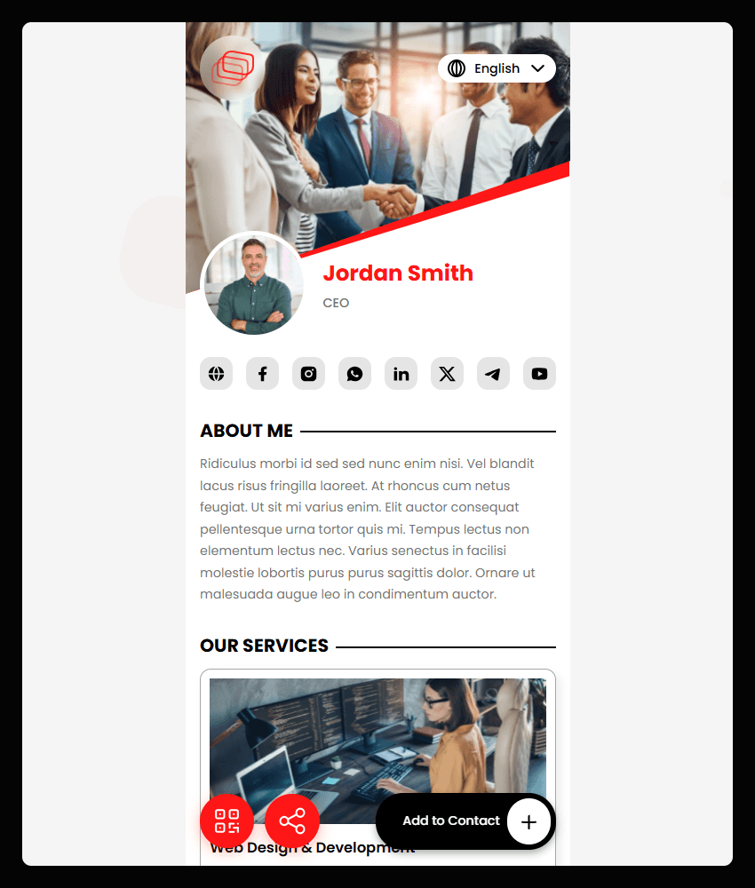 CEO website template preview