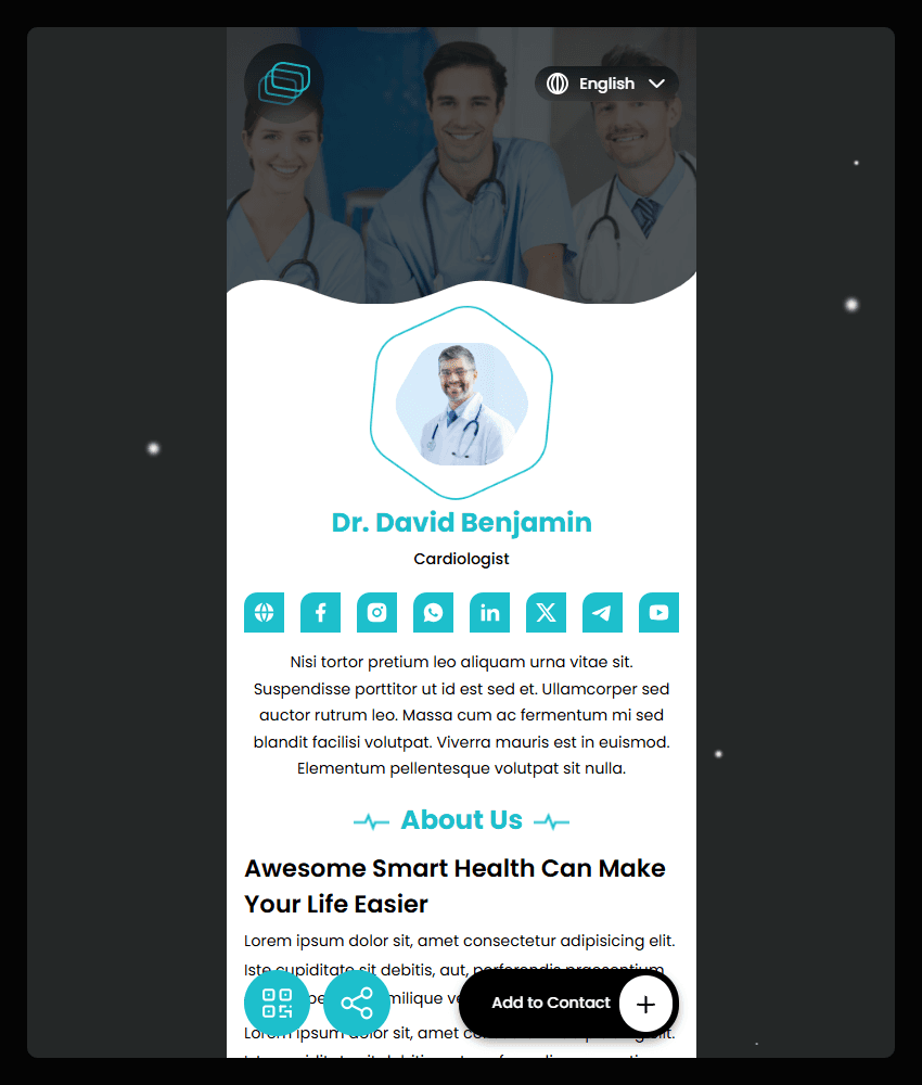 Healthcare website template preview