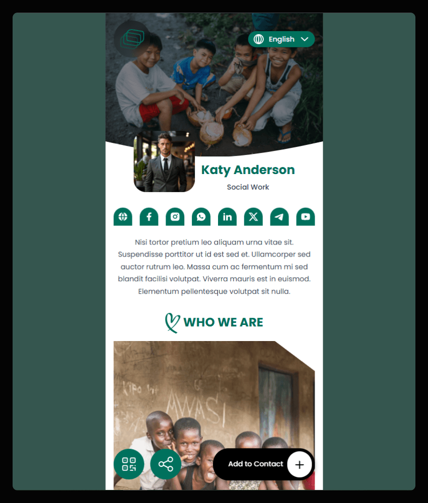 NGO website template preview